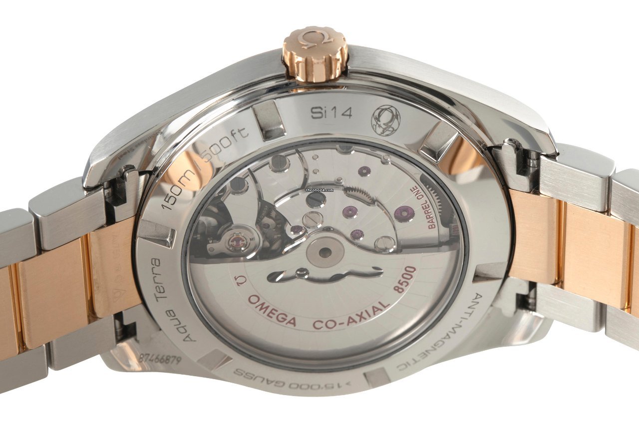 Omega Seamaster Aqua Terra Mens watch Unisex Automatic Gold Steel 231.20.42.21.02.001 Replica 6