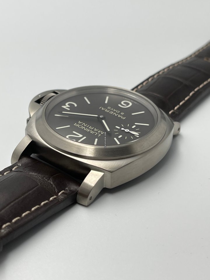 IMG_9081 Panerai Luminor Marina 8 Days Mens watch Unisex Manual winding Titanium PAM 00564 Replica 6