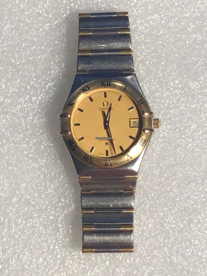 Omega Constellation Mens watch Unisex Quartz Gold Steel 1212.10.00 Replica 6