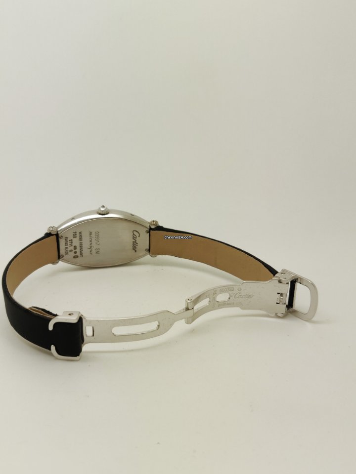 IMG_9081 Cartier Tonneau Womens watch Manual winding White gold 2711 Replica 6