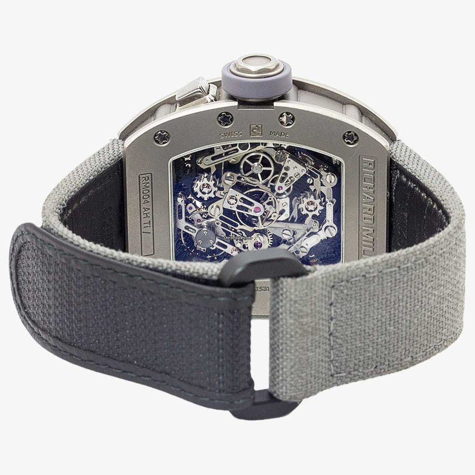 IMG_9081 Richard Mille Mens watch Unisex Manual winding Titanium RM 004 Replica 6