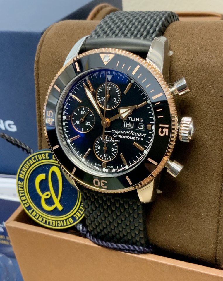IMG_9081 Breitling Superocean Heritage Mens watch Unisex Automatic Gold Steel U13313121B1S1 Replica 6