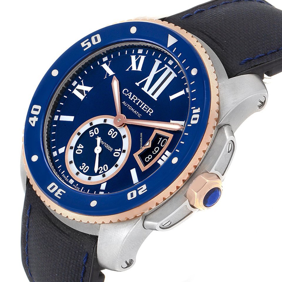 IMG_9081 Cartier Calibre de Cartier Diver Mens watch Unisex Automatic Steel W2CA0009 Replica 6