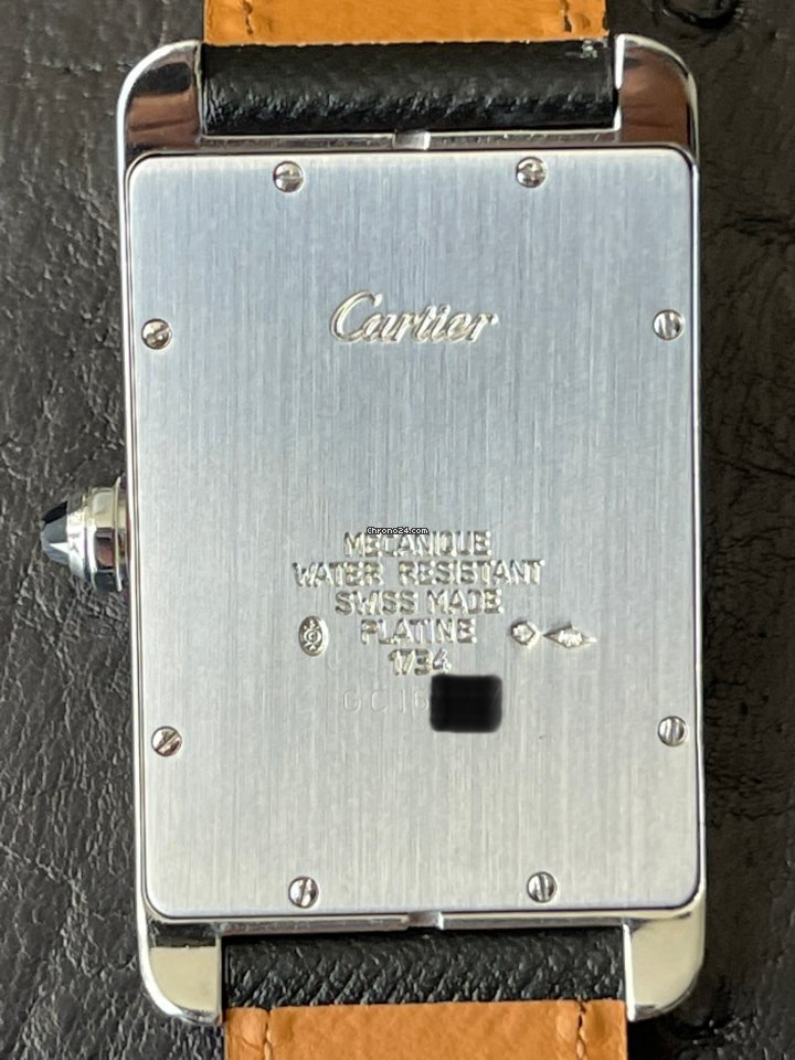 IMG_9081 Cartier Tank Americaine Mens watch Unisex Manual winding Platinum 1734 Replica 6