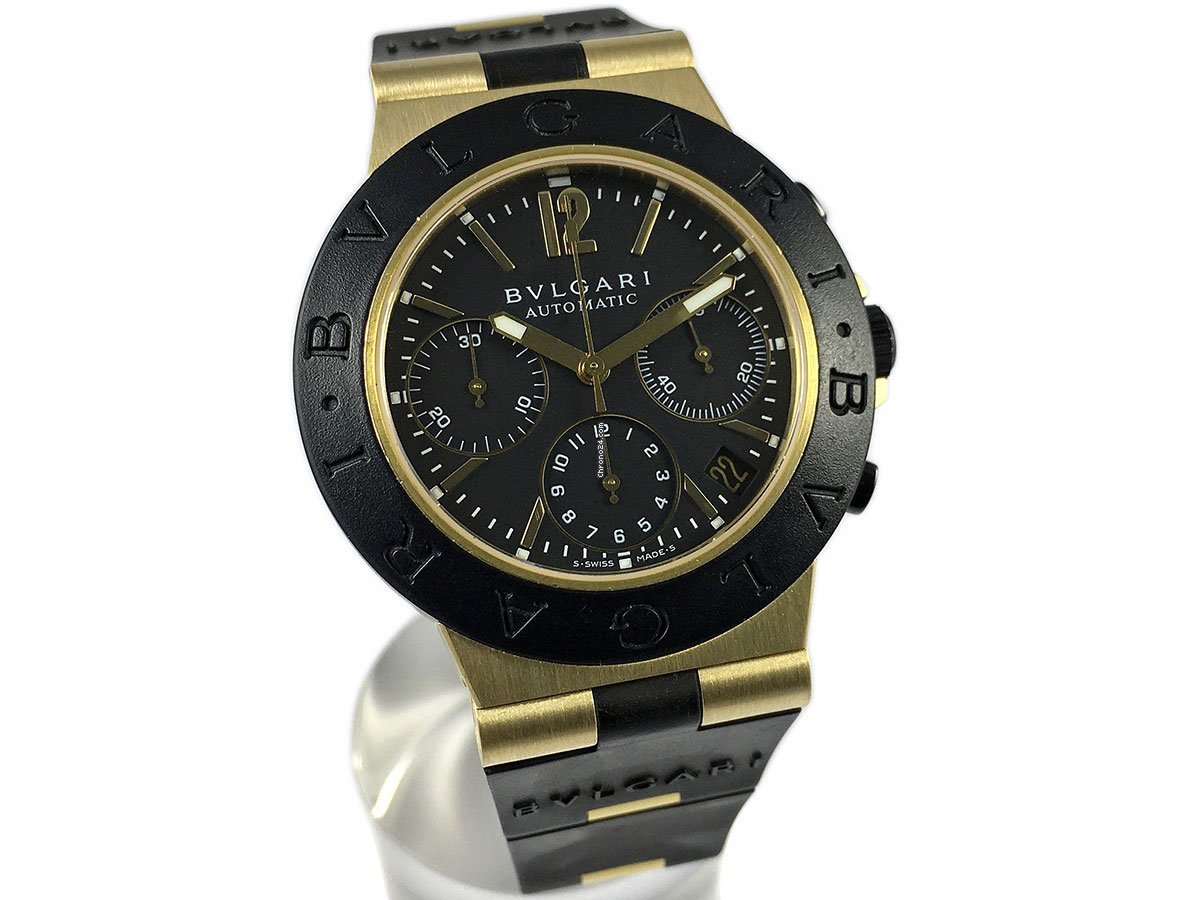 Bulgari Diagono Mens watch Unisex Automatic Yellow gold AC38G Replica 6