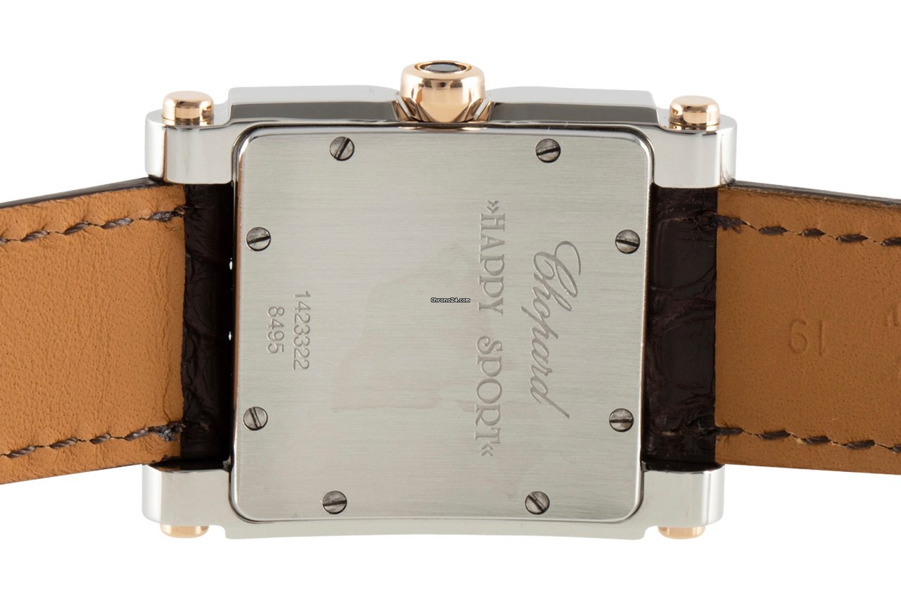 IMG_9081 Chopard Happy Sport Womens watch Quartz Gold Steel 278497-9001 Replica 6