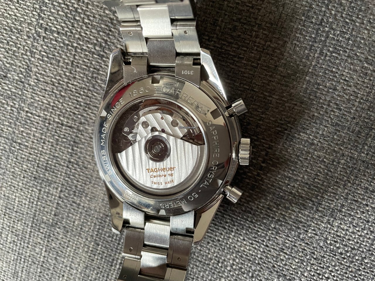 TAG Heuer Carrera Calibre 16 Mens watch Unisex Automatic Steel CV2014.BA0786 Replica 6