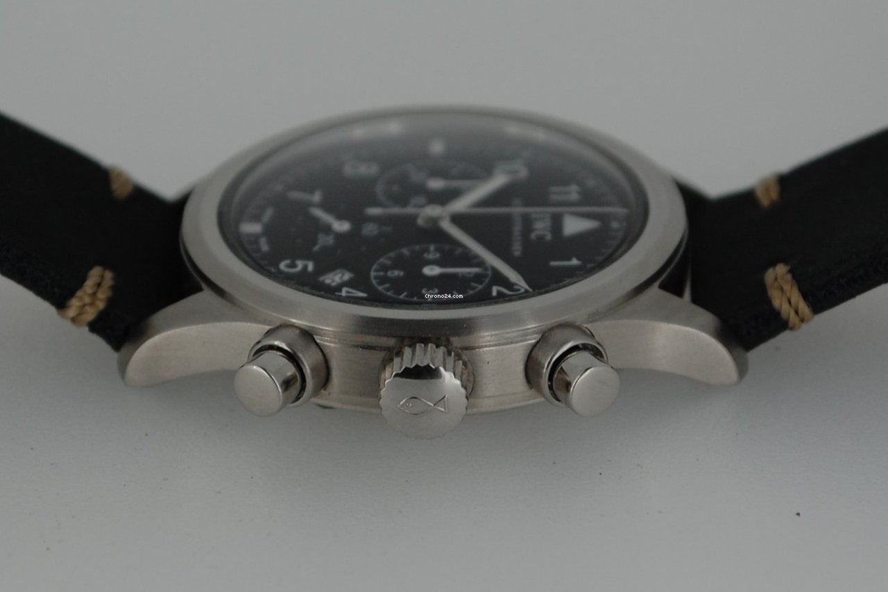 IWC Pilot Chronograph Mens watch Unisex Quartz Steel IW3740 Replica 6