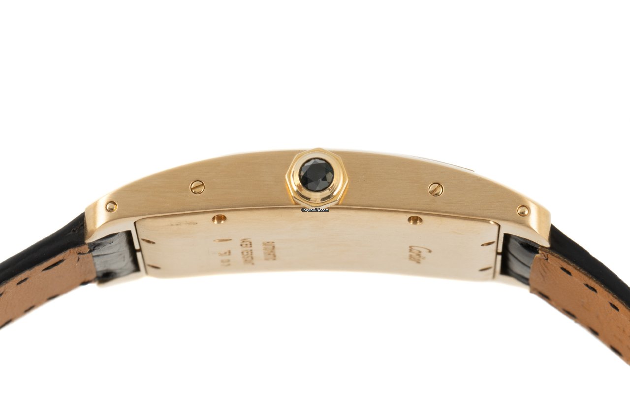 IMG_9081 Cartier Tank Americaine Mens watch Unisex Automatic Yellow gold 2329 Replica 6