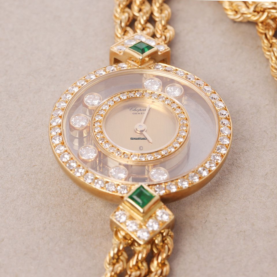 IMG_9081 Chopard Happy Diamonds Womens watch Quartz Yellow gold 4066 Replica 6