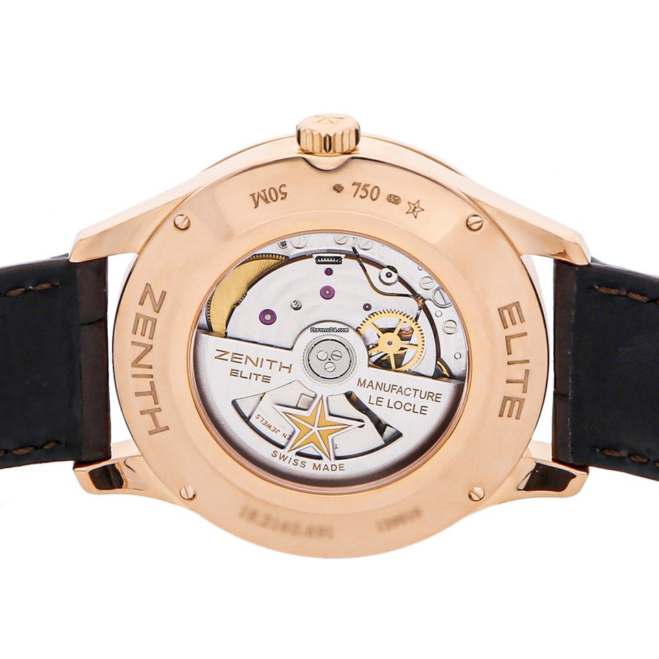 IMG_9081 Zenith Captain Moonphase Mens watch Unisex Automatic Rose gold 18.2140.691 02.C498 Replica 6