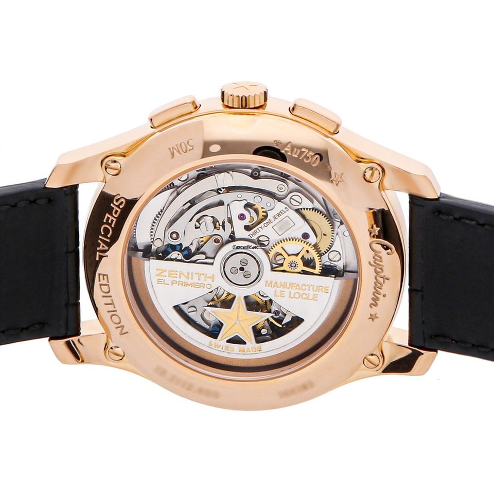 IMG_9081 Zenith Captain Chronograph Mens watch Unisex Automatic Rose gold 18.2112.400 23.C493 Replica 6