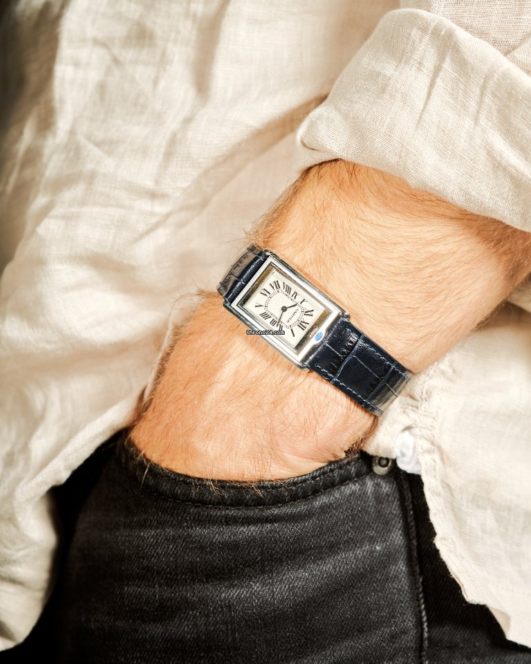 IMG_9081 Cartier Tank Mens watch Unisex Manual winding Steel 2390 Replica 6