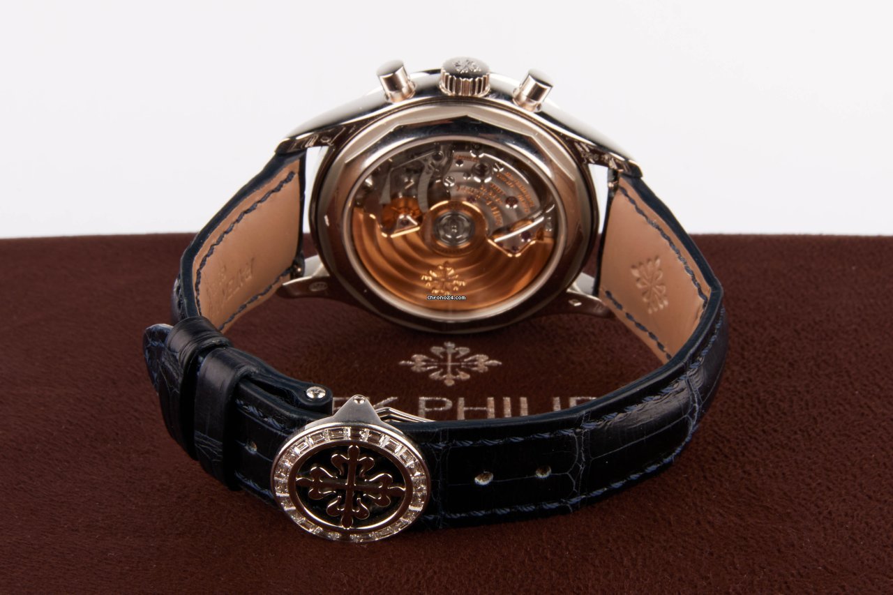 IMG_9081 Patek Philippe Annual Calendar Chronograph Mens watch Unisex Automatic Platinum 5961P-001 Replica 6