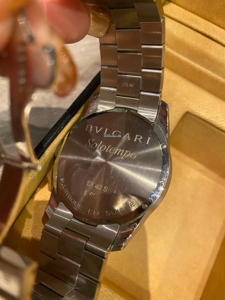 IMG_9081 Bulgari Solotempo Mens watch Unisex Quartz Steel ST42S Replica 6