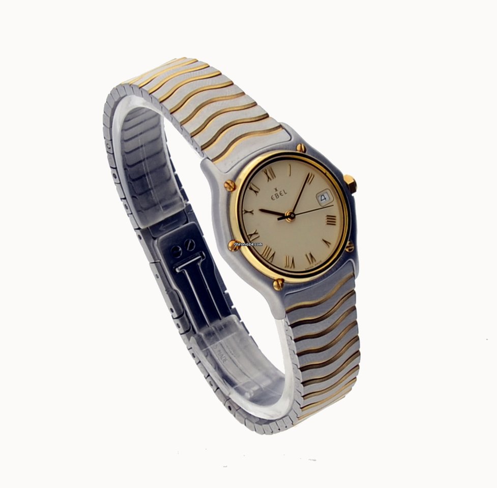 IMG_9081 Ebel Sportwave Womens watch Quartz Gold Steel 1087121 Replica 6