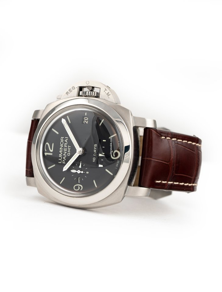 IMG_9081 Panerai Luminor 1950 10 Days GMT Mens watch Unisex Automatic Steel PAM 00270 Replica 6