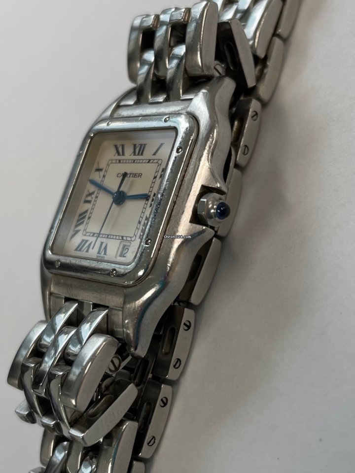 IMG_9081 Cartier Panthere Womens watch Quartz Steel 1310 Replica 6