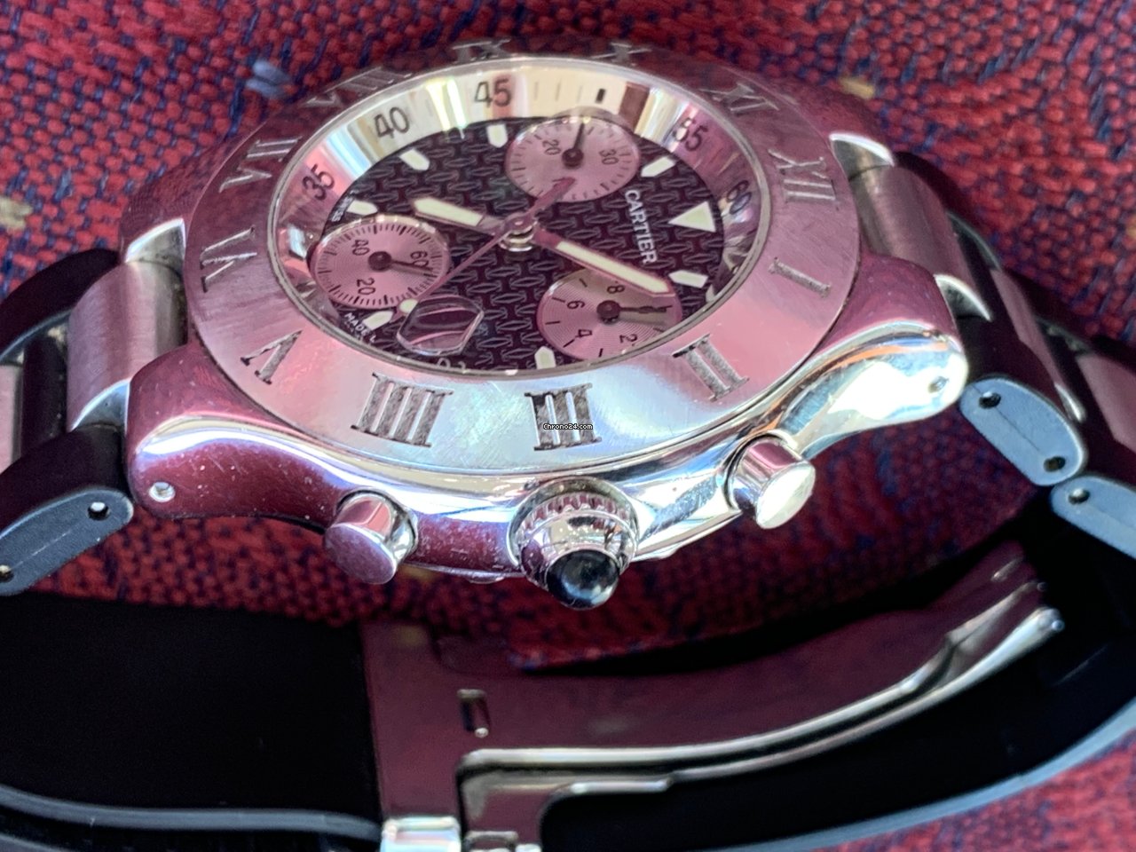 IMG_9081 Cartier 21 Chronoscaph Mens watch Unisex Quartz Steel W10198U2 Replica 6