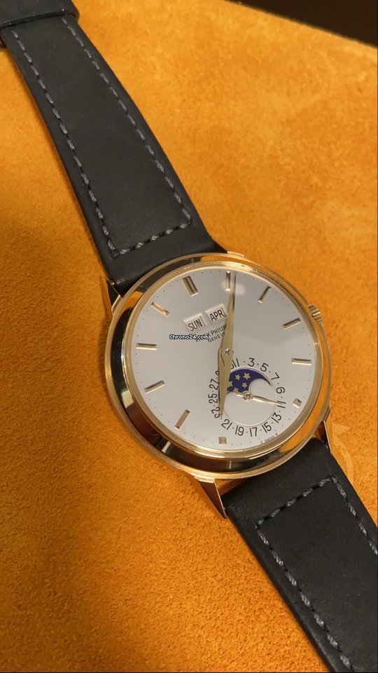 Patek Philippe Perpetual Calendar Mens watch Unisex Automatic Yellow gold 3448 Replica 6