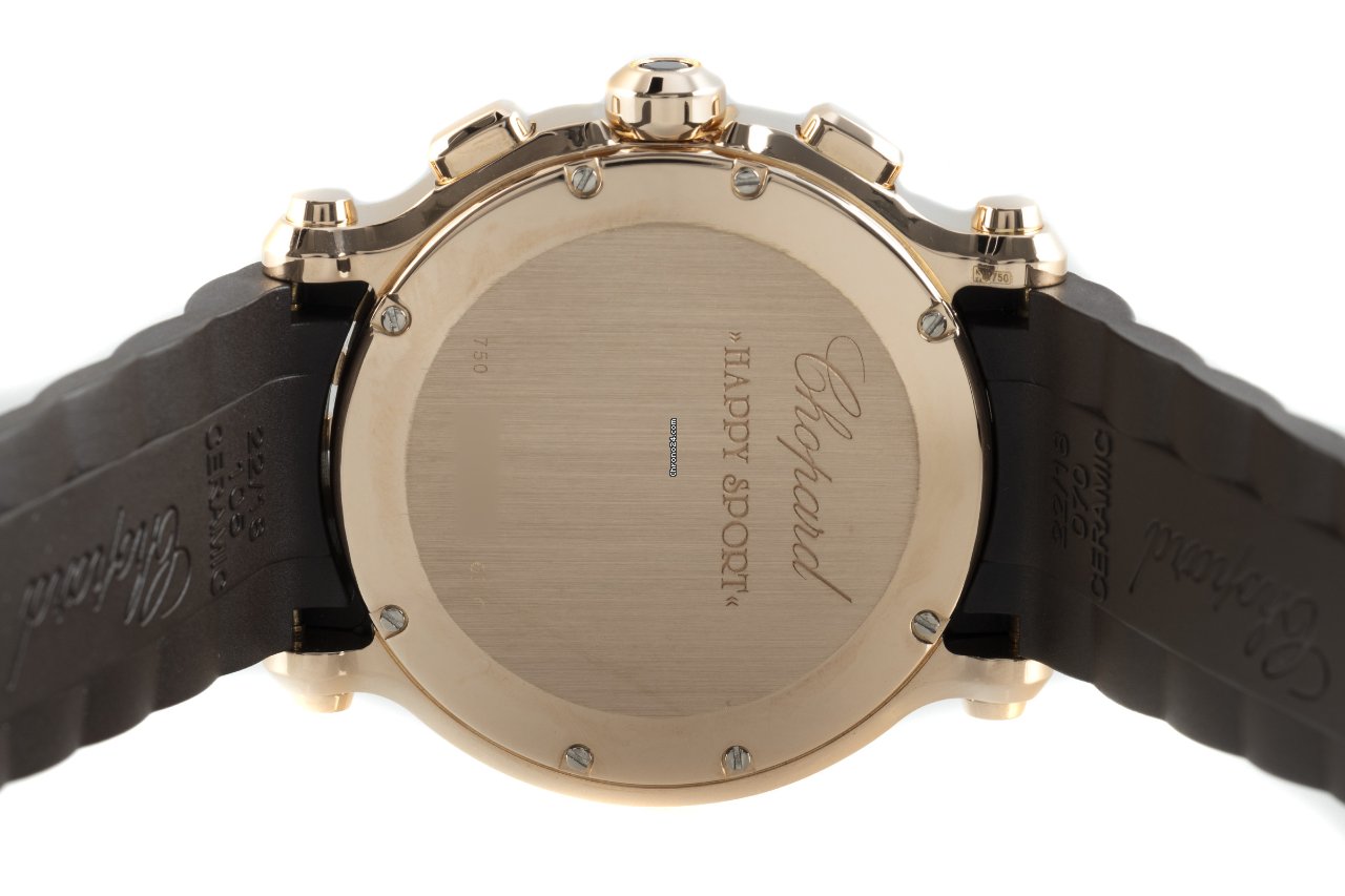 Chopard Happy Sport Womens watch Quartz Red gold 283583-5001 Replica 6