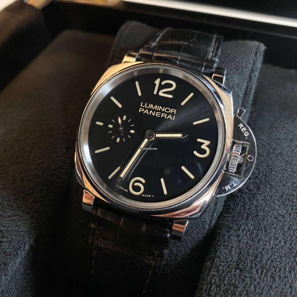 IMG_9081 Panerai Luminor Due Mens watch Unisex Manual winding Steel PAM 00676 Replica 6