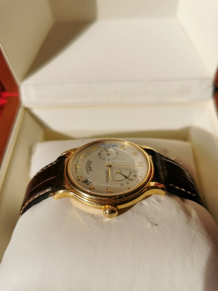 IMG_9081 Zenith Elite Power Reserve Mens watch Unisex Automatic Yellow gold 30.0240.655 01 Replica 6