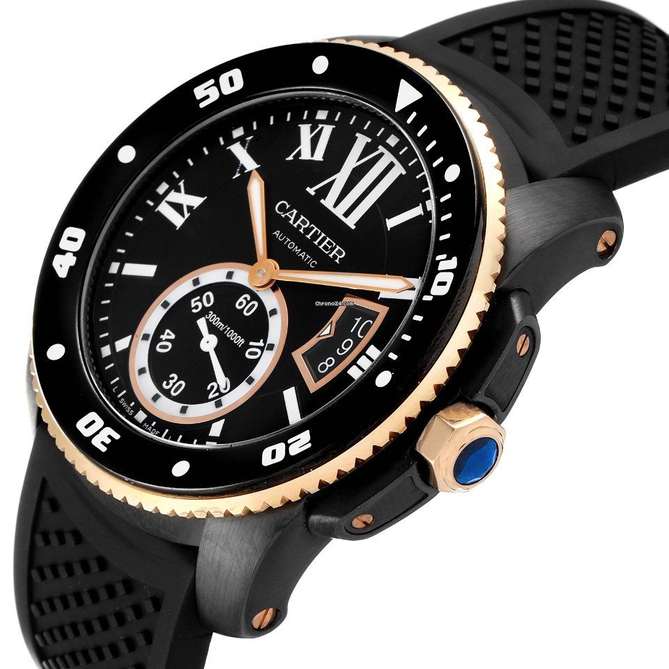 IMG_9081 Cartier Calibre de Cartier Diver Mens watch Unisex Automatic Steel W2CA0004 Replica 6