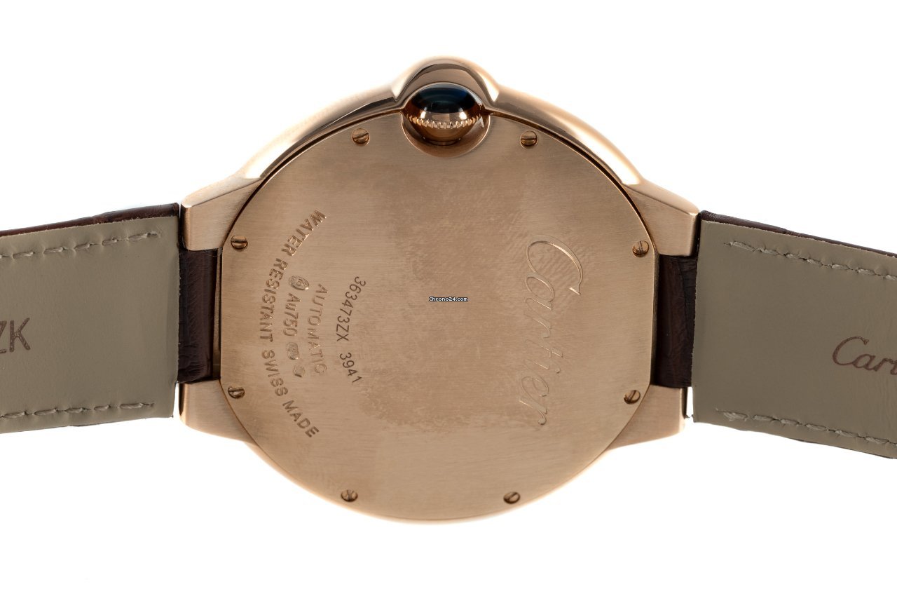 IMG_9081 Cartier Ballon Bleu Mens watch Unisex Automatic Red gold 3941 Replica 6