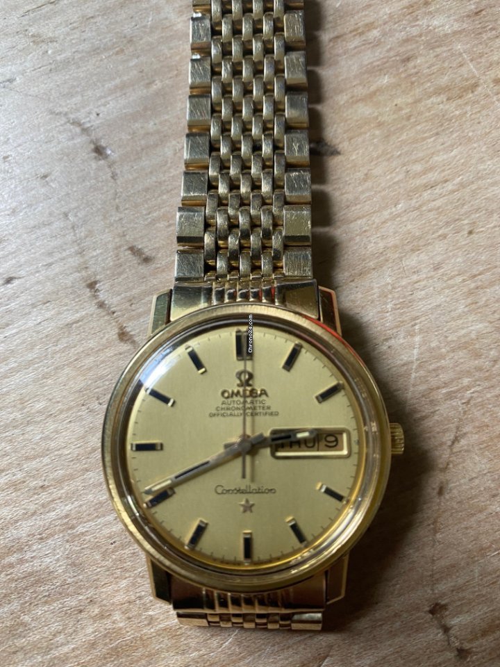 IMG_9081 Omega Constellation Mens watch Unisex Automatic Gold Steel 1068 Replica 6