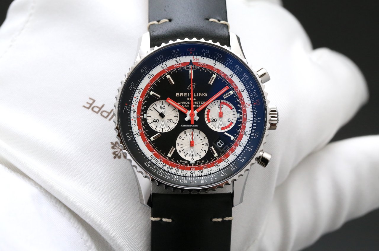 IMG_9081 Breitling Navitimer 1 B01 Chronograph 43 Mens watch Unisex Automatic Steel AB01211B1B1X1 Replica 6