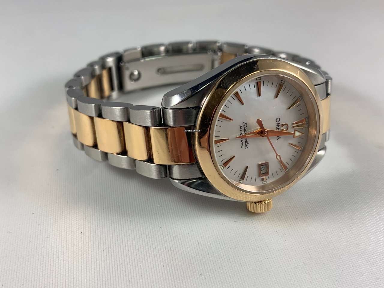IMG_9081 Omega Seamaster Aqua Terra Womens watch Automatic Gold Steel 2373.70.00 Replica 6