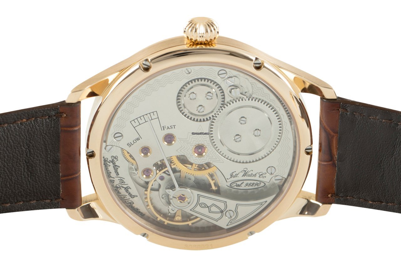 IWC Portuguese Hand-Wound Mens watch Unisex Manual winding Red gold IW5442 Replica 6