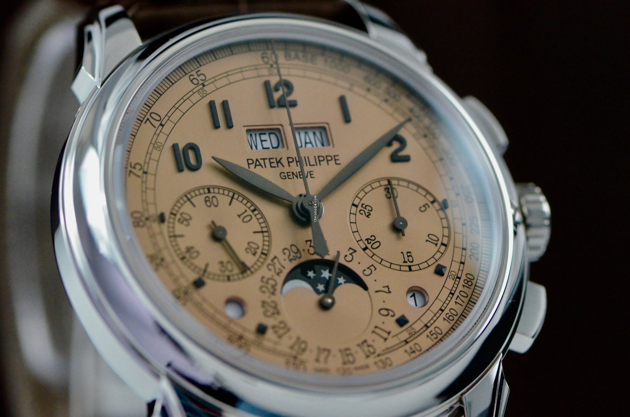 IMG_9081 Patek Philippe Perpetual Calendar Chronograph Mens watch Unisex Manual winding Platinum 5270P-001 Replica 6