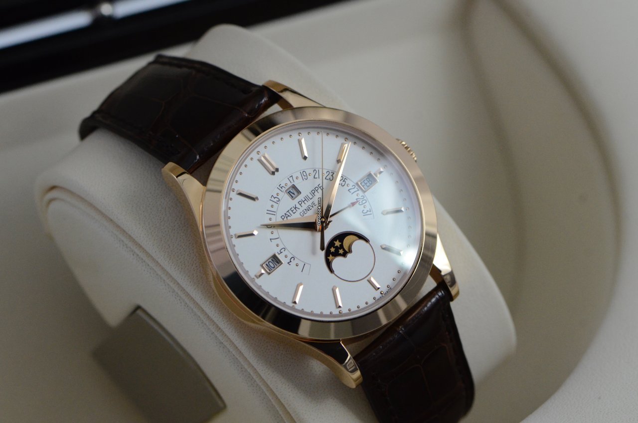 IMG_9081 Patek Philippe Perpetual Calendar Mens watch Unisex Automatic Rose gold 5496R-001 Replica 6