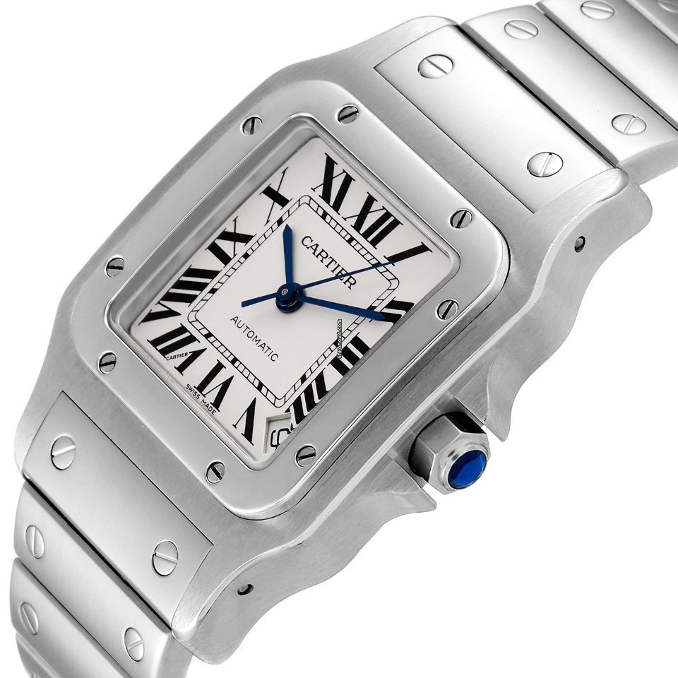 IMG_9081 Cartier Santos Galbee Mens watch Unisex Automatic Steel W20098D6 Replica 6