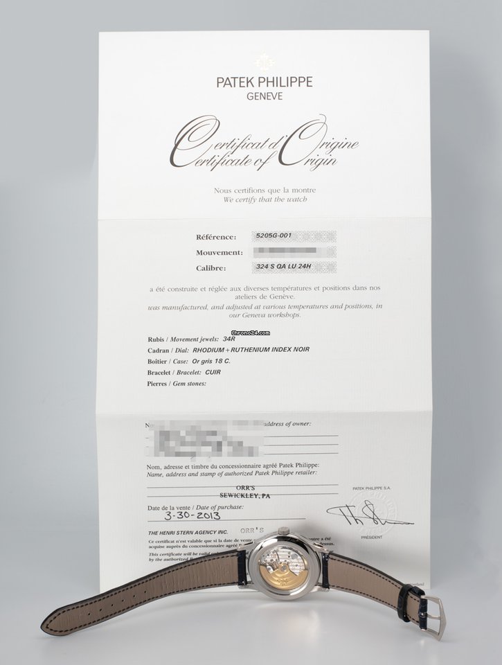 Patek Philippe Annual Calendar Mens watch Unisex Automatic White gold 5205G-001 Replica 6