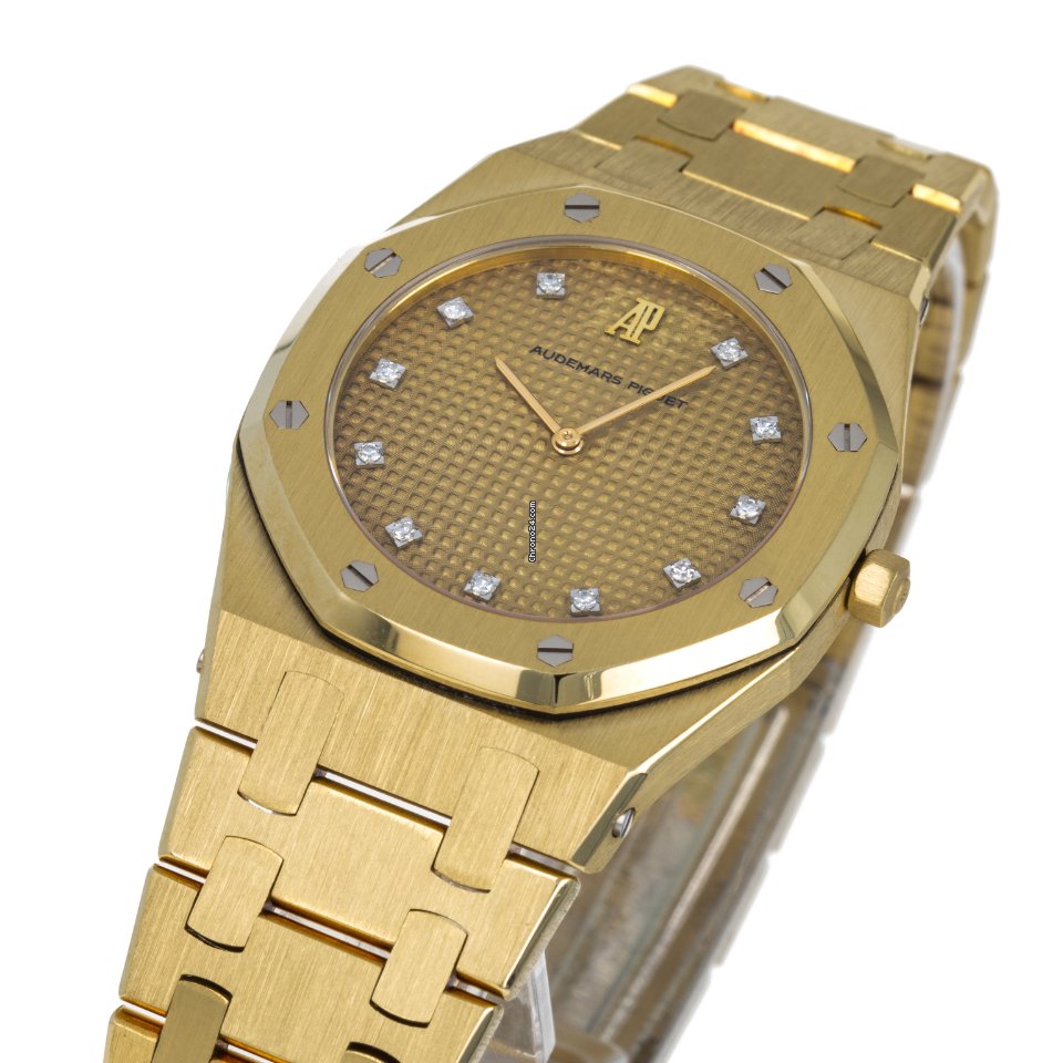 IMG_9081 Audemars Piguet Royal Oak Womens watch Quartz Yellow gold 6008BA Replica 6