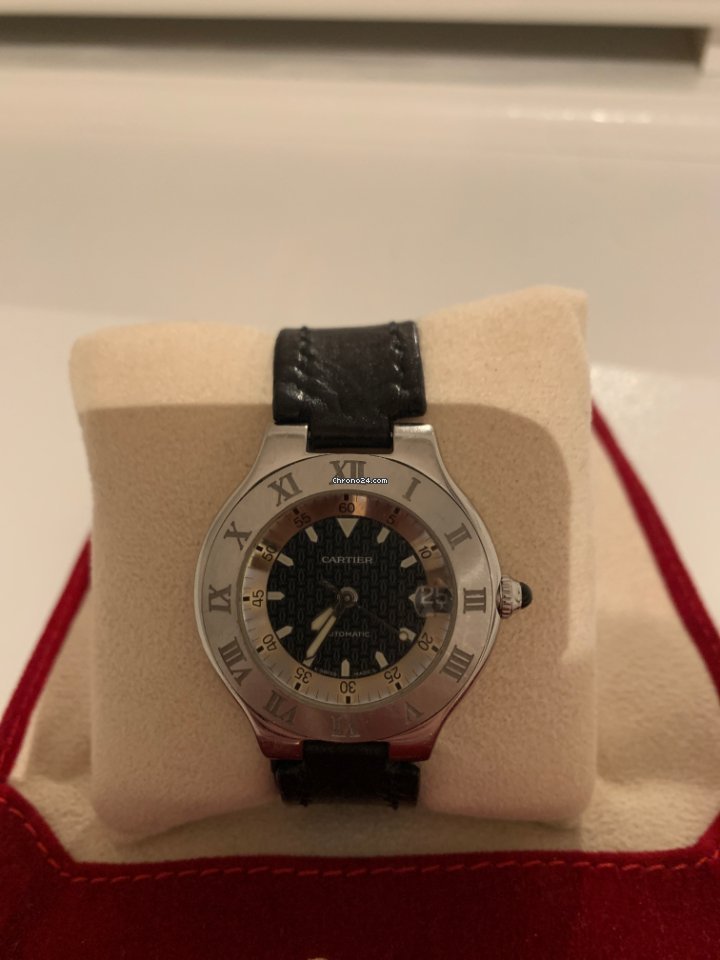 IMG_9081 Cartier 21 Must de Cartier Mens watch Unisex Automatic Steel W10147U2 Replica 6