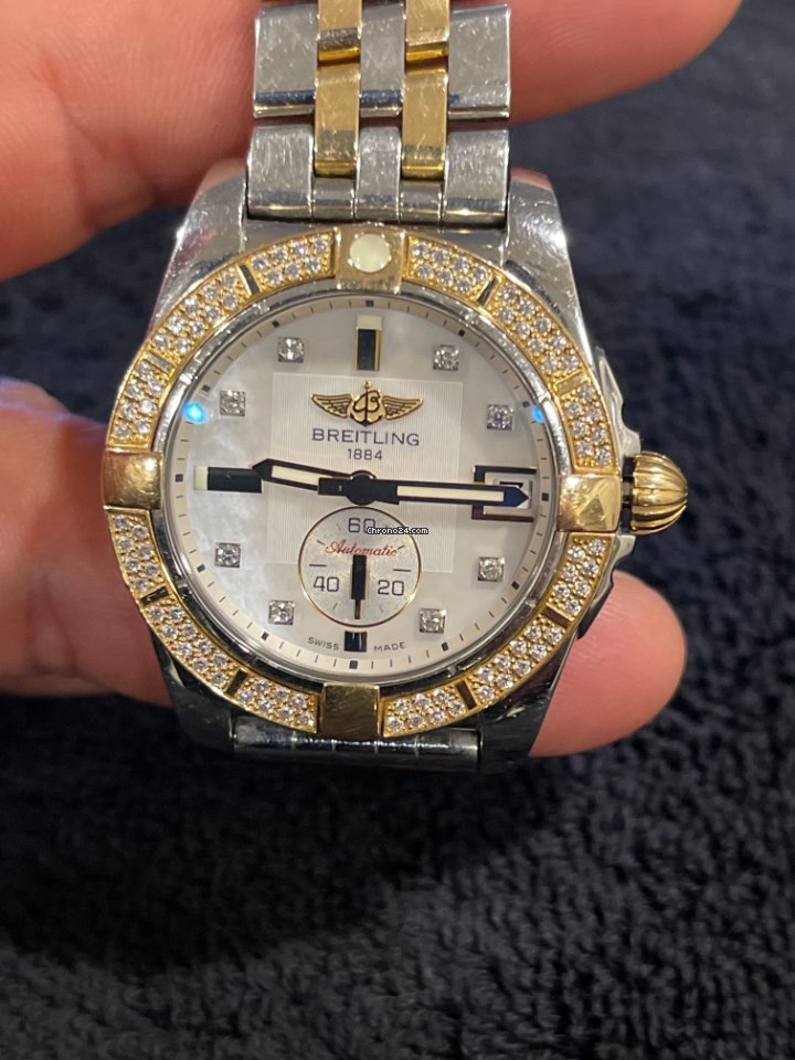IMG_9081 Breitling Galactic 36 Womens watch Automatic Gold Steel C3733012 A724 376C Replica 6
