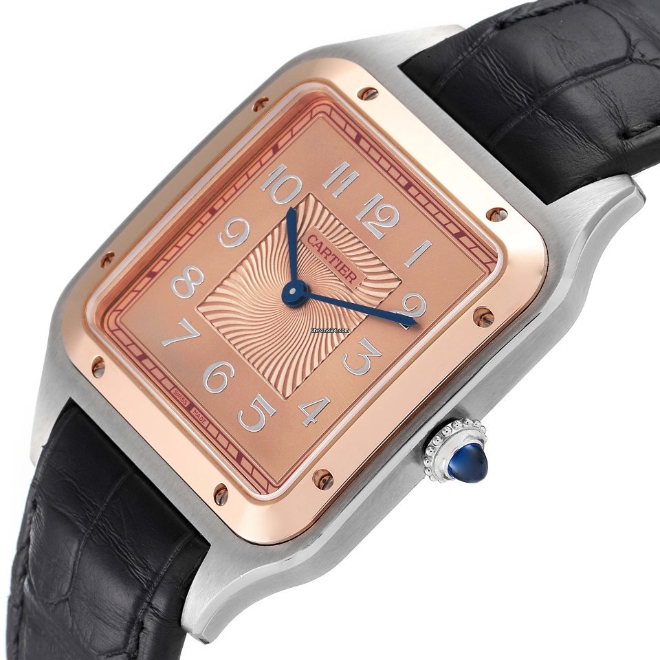 IMG_9081 Cartier Santos Dumont Mens watch Unisex Manual winding Steel W2SA0025 Replica 6