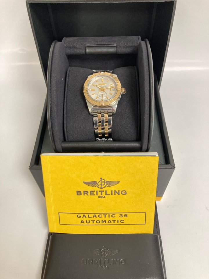 IMG_9081 Breitling Galactic 36 Womens watch Automatic Gold Steel C3733012 Replica 6