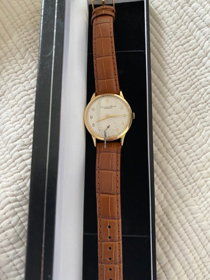 IWC Mens watch Unisex Manual winding Yellow gold 1308061 Replica 6