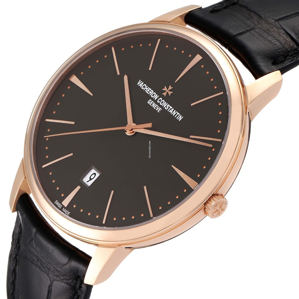IMG_9081 Vacheron Constantin Patrimony Mens watch Unisex Automatic Rose gold 85180 000R-9166 Replica 6