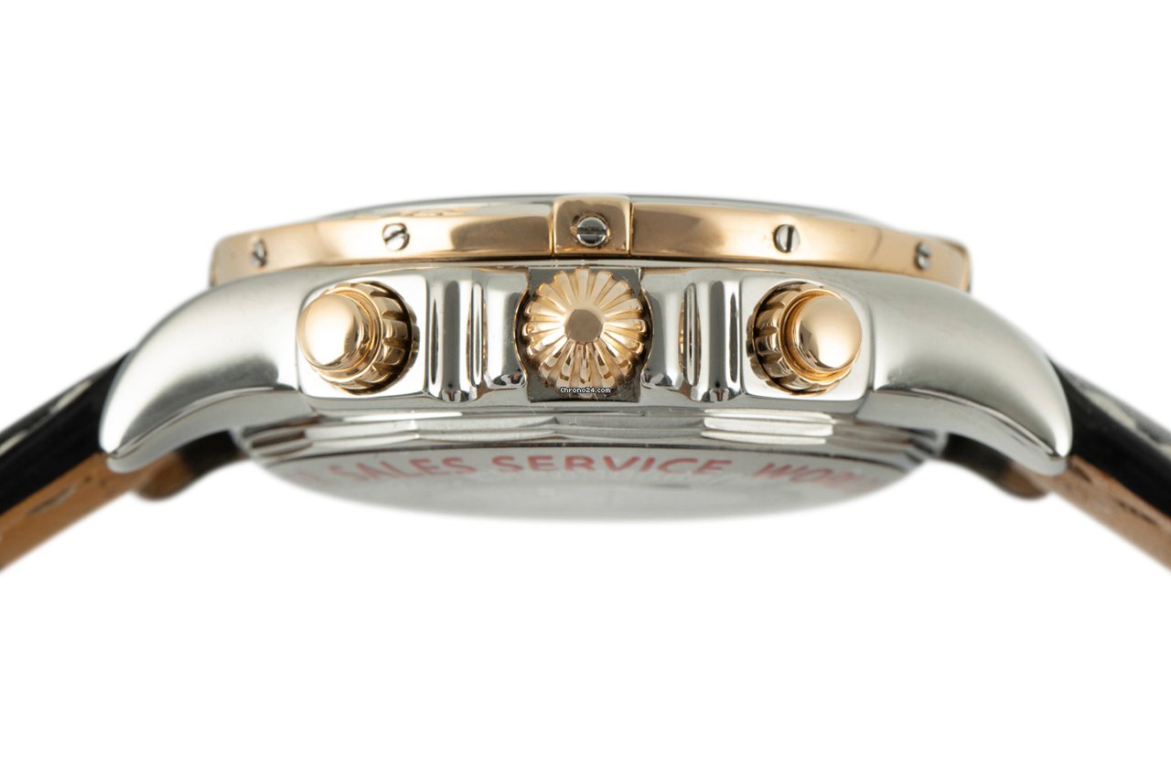 IMG_9081 Breitling Chronomat 41 Mens watch Unisex Automatic Gold Steel CB0140 Replica 6