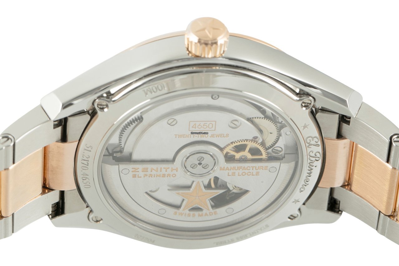 IMG_9081 Zenith El Primero Espada Mens watch Unisex Automatic Gold Steel 51.2170.4650 Replica 6