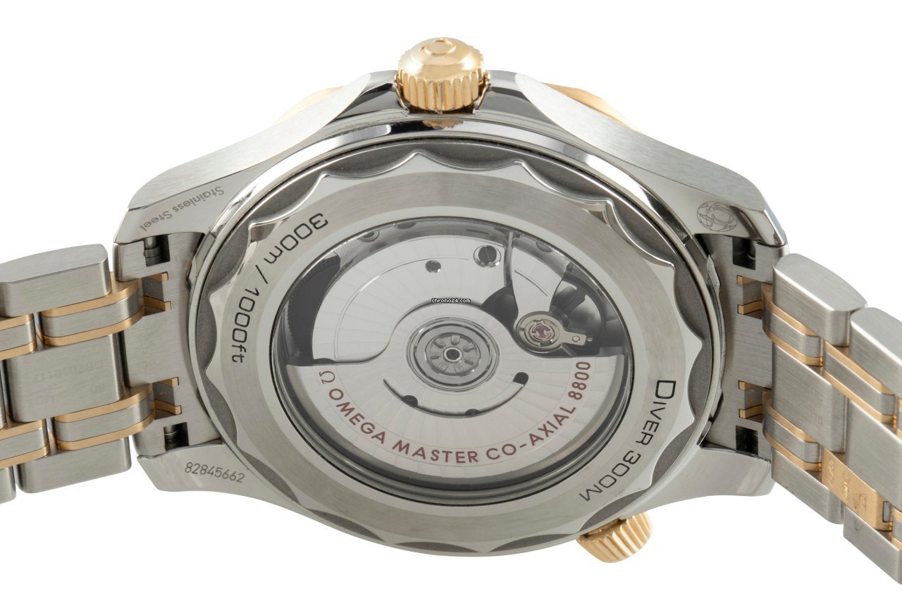 Omega Seamaster Diver 300 M Mens watch Unisex Automatic Gold Steel 210.22.42.20.01.001 Replica 6