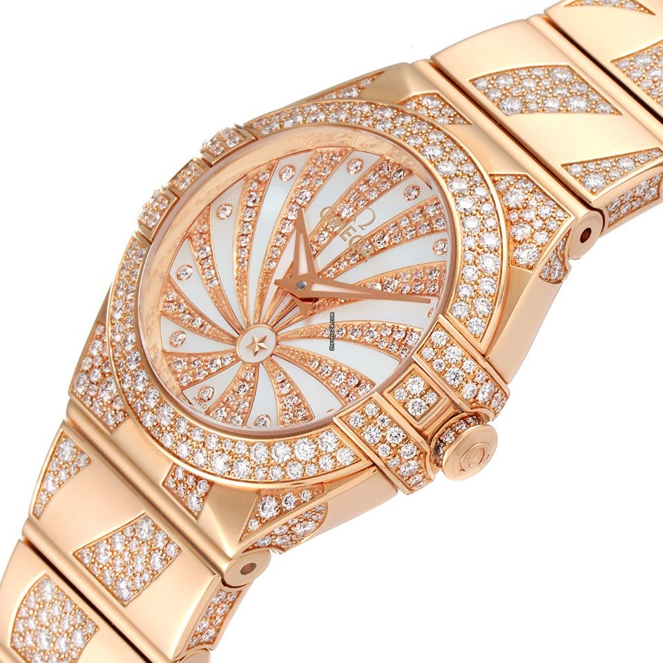 IMG_9081 Omega Constellation Quartz Womens watch Quartz Rose gold 123.55.24.60.55.011 Replica 6