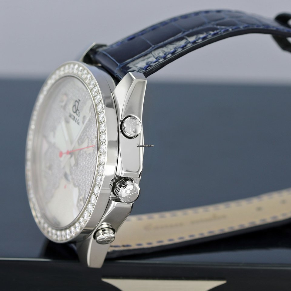 Jacob & Co. Five Time Zone Womens watch Quartz Steel JC-47WW 3.25ct bezel Replica 6