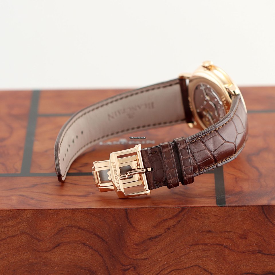 IMG_9081 Blancpain Villeret Ultra-Slim Mens watch Unisex Manual winding Rose gold 6606-3642-55b Replica 6
